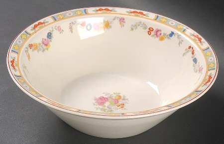 Arundale (Off White Background) 8" Round Vegetable Bowl