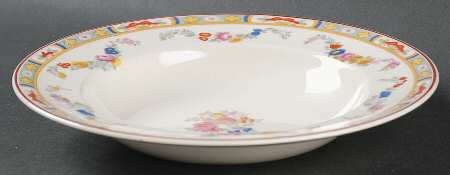 Arundale (Off White Background) Rim Soup Bowl