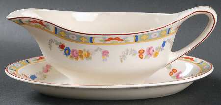 Arundale (Off White Background) Gravy Boat & Underplate/Relish