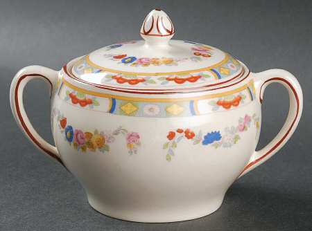 Arundale (Off White Background) Sugar Bowl & Lid