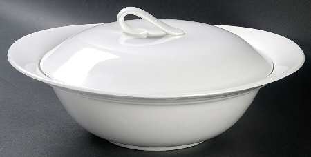 White Cloud Round Covered Vegetable