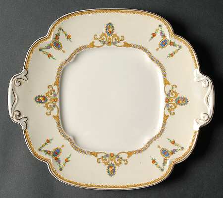 The Jewel Square Handled Cake Plate