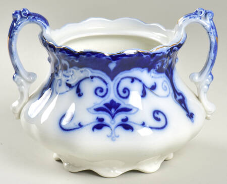The Jewel (Flow Blue) Sugar Bowl No Lid