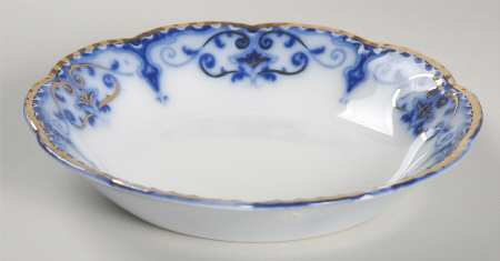 The Jewel (Flow Blue) Fruit/Dessert (Sauce) Bowl