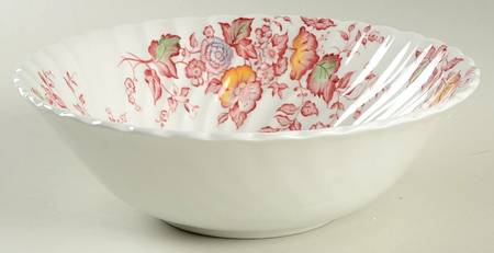 Jolie Pink Mulitcolor 8" Round Vegetable Bowl