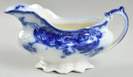 Kenworth (Flow Blue) Gravy Boat