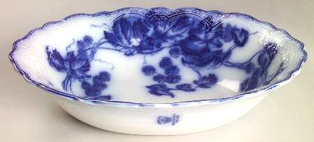 Kenworth (Flow Blue) 9" Oval Vegetable Bowl