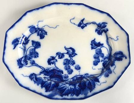 Kenworth (Flow Blue) 16" Oval Serving Platter