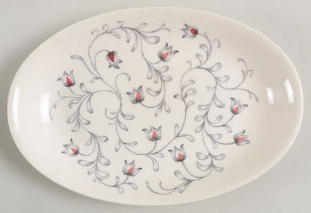 Lace (Gray & Pink) Gravy Boat