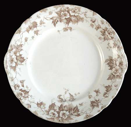 Leighton Brown Handled Cake Plate