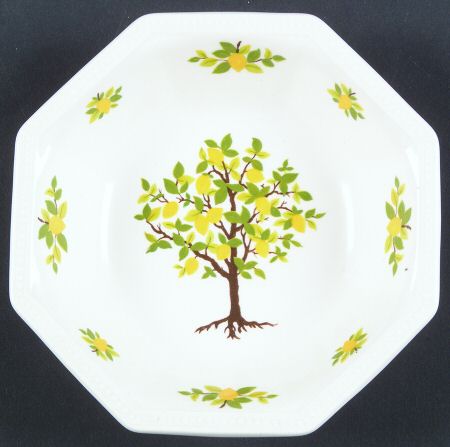 Lemon Tree (Heritage, Octagonal) Fruit/Dessert (Sauce) Bowl