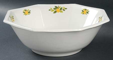 Lemon Tree (Heritage, Octagonal) 8" Round Vegetable Bowl