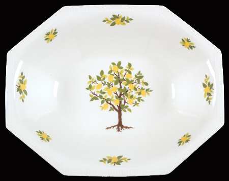 Lemon Tree (Heritage, Octagonal) 9" Oval Vegetable Bowl