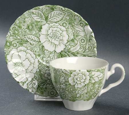 Liberty Green Flat Cup & Saucer Set