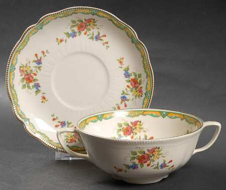 Lichfield Flat Cream Soup Bowl & Saucer Set