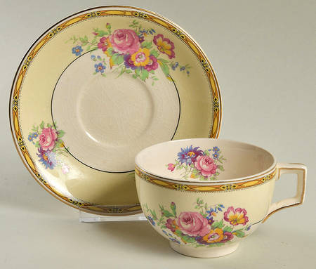 Lorraine Flat Cup & Saucer Set