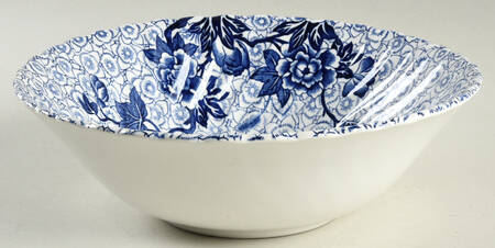 Lotus Blue 8" Round Vegetable Bowl