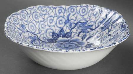 Lotus Blue Square Cereal Bowl