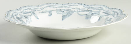 The Lothair (Blue, Gold Accents) Large Rim Soup Bowl