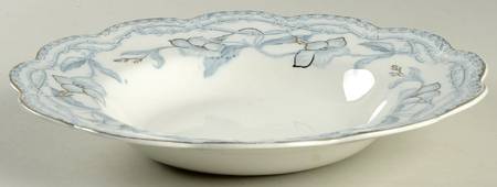 The Lothair (Blue, Gold Accents) Large Rim Soup Bowl