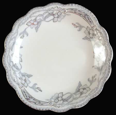 The Lothair (Blue, Gold Accents) Handled Cake Plate
