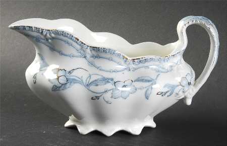The Lothair (Blue, Gold Accents) Gravy Boat