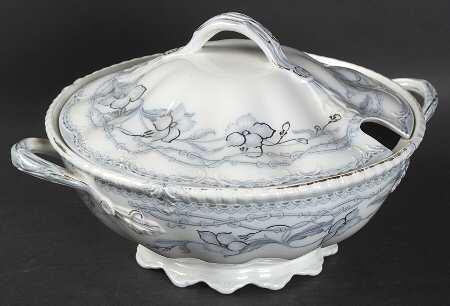 The Lothair (Blue, Gold Accents) Tureen &  Lid
