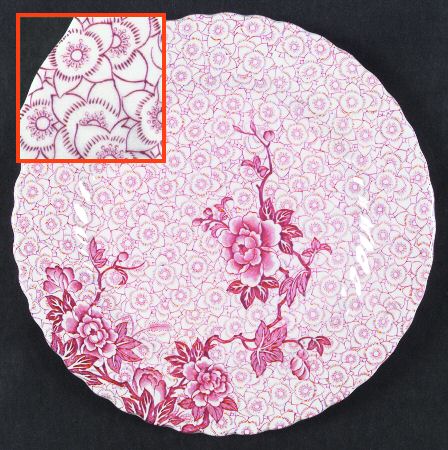 Lotus Red Pink Dinner Plate