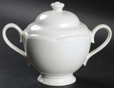 London White Sugar Bowl & Lid