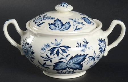 Malvern Blue Sugar Bowl & Lid