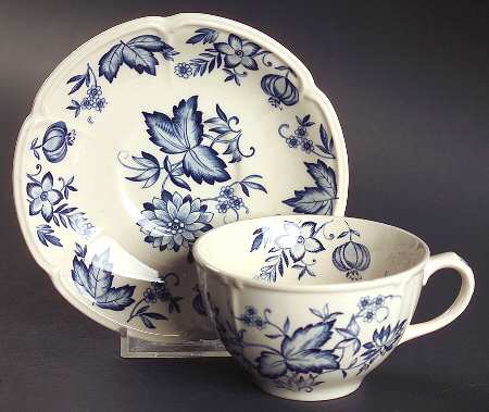 Malvern Blue Flat Cup & Saucer Set