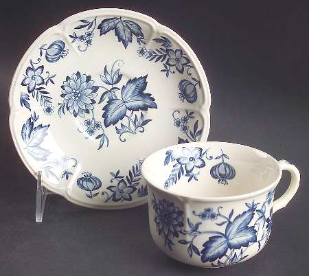 Malvern Blue Flat Cup & Saucer Set