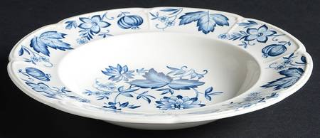 Malvern Blue Rim Soup Bowl
