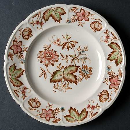 Malvern Brown Multicolor Salad Plate