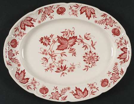 Malvern Red 12" Oval Serving Platter