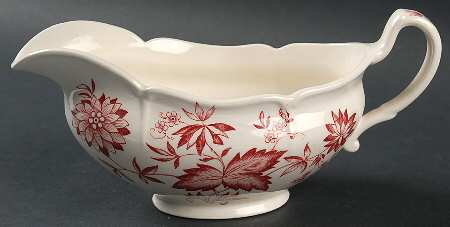 Malvern Red Gravy Boat