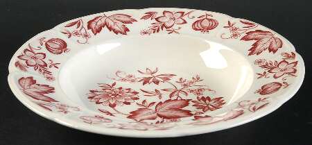 Malvern Red Rim Soup Bowl