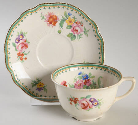 Malvern (Old Staffordshire) Flat Cup & Saucer Set