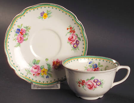 Malvern (Old Staffordshire) Flat Cup & Saucer Set