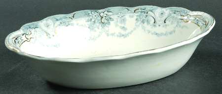 Marlboro Blue Gray (Gold Trim) 9" Oval Vegetable Bowl