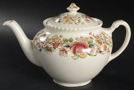 Margaret Rose Brown Multi Teapot & Lid