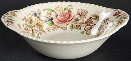 Margaret Rose Brown Multi Lugged Cereal Bowl
