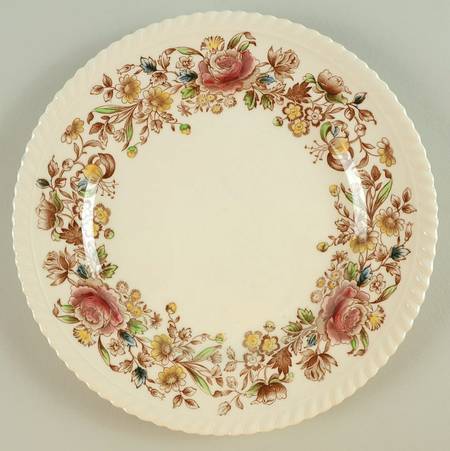 Margaret Rose Brown Multi Luncheon Plate