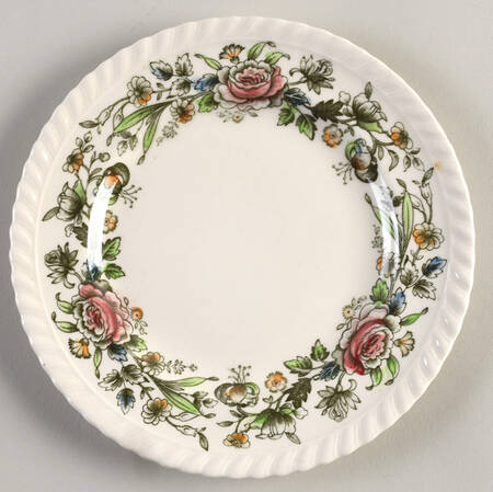 Margaret Rose Green Multicolor Bread & Butter Plate