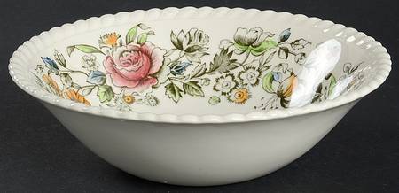 Margaret Rose Green Multicolor Coupe Cereal Bowl
