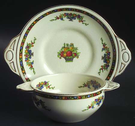 Marjorie Flat Cream Soup Bowl & Saucer Set