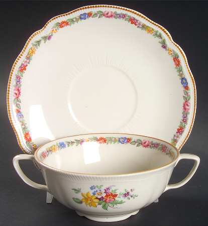 Marlow (Older) Flat Cream Soup Bowl & Saucer Set