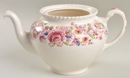 Margaret Rose Pink Multicolor Teapot No Lid