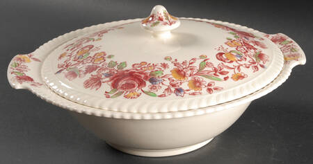 Margaret Rose Pink Multicolor Round Covered Vegetable
