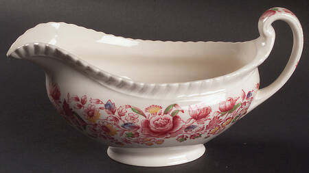 Margaret Rose Pink Multicolor Gravy Boat